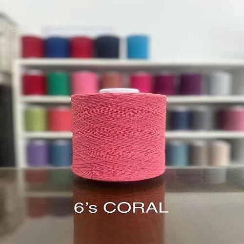 6s Coral Cotton Polyester Yarn