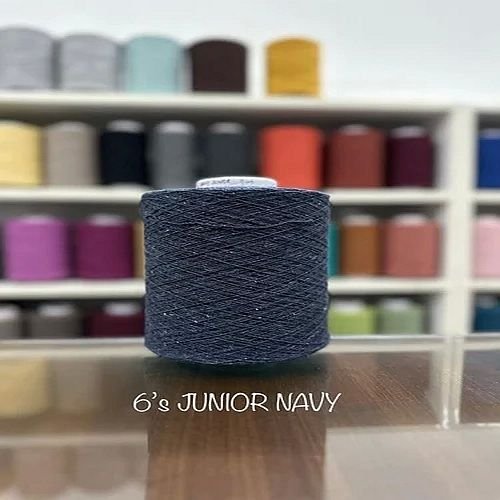 6s Junior Navy Cotton Polyester Yarn