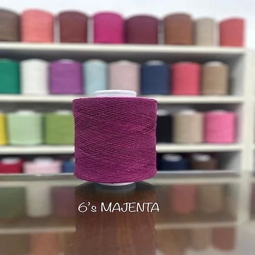 6s Majenta Cotton Polyester Yarn