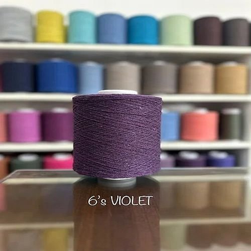 6s Violet Cotton Polyester Yarn