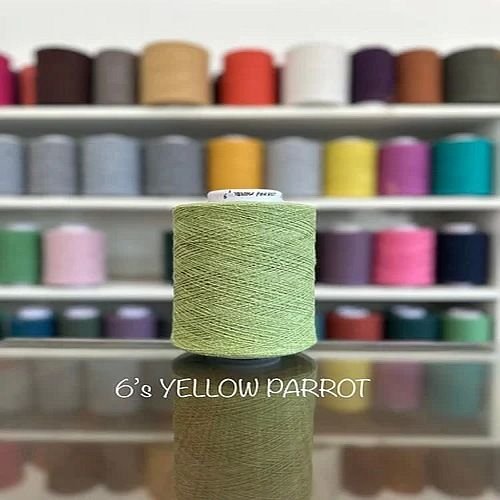 6s Yellow Parrot Cotton Polyester Yarn