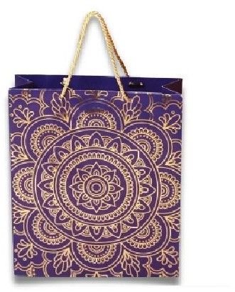 Royal Purple Gold Foiling Mandala Gift Bag