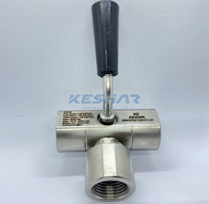 Three Way Pressure Gauge Cock