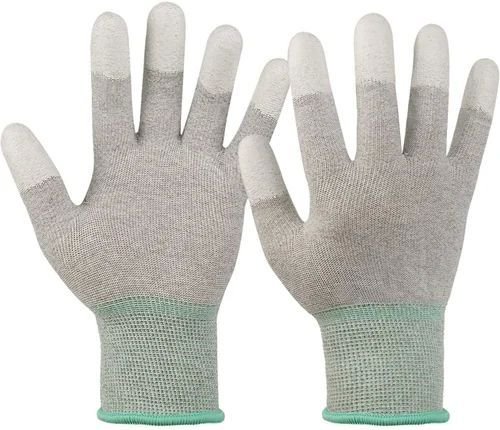 Anti Static PU Finger Coated Gloves