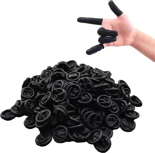 Black Antistatic Rubber Finger Cots