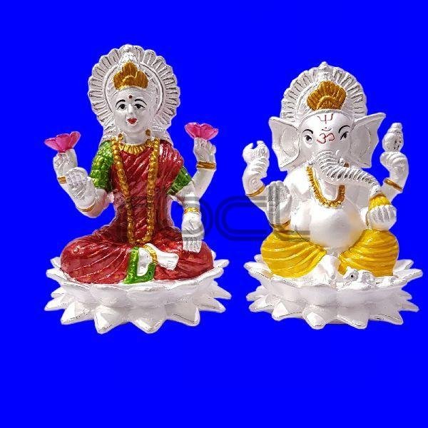 925 Silver Laxmi Ganesh Statue