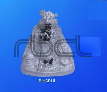 999 Silver Bihari Ji Statue