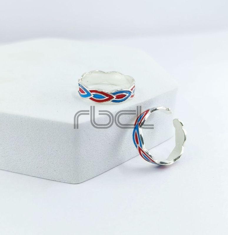 Enamel Curve Toe Ring