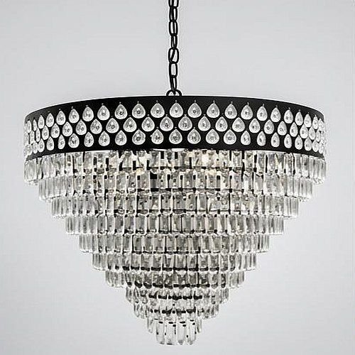 High Quality Tiered Crystal Round Chandelier