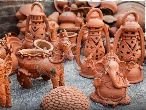 Brown Handcrafted Teracotta Decors