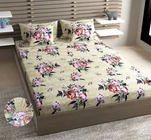 Cotton Floral Print Bed Sheet