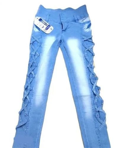 Ladies Casual Faded Jeans