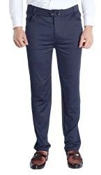 Mens Navy Blue Casual Trouser