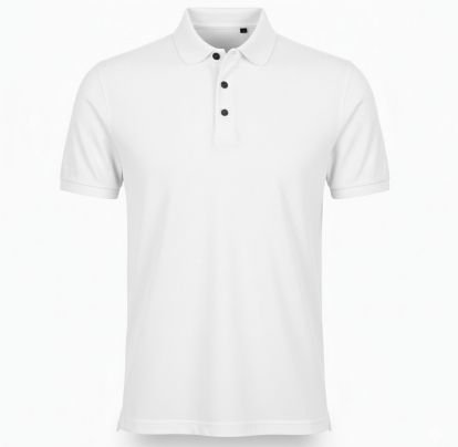 Mens Plain White Cotton Polo T-Shirt