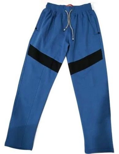 Mens Sky Blue Regular Fit Cotton Lower