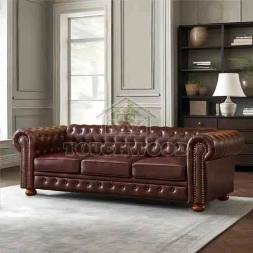 Chesterfield Leather Sofa Set