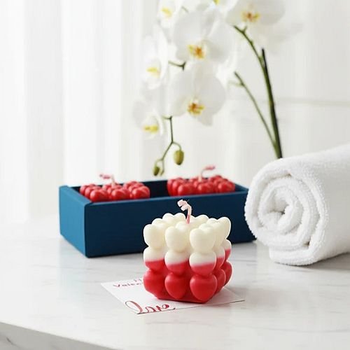 Decorative Heart Bubble Candle
