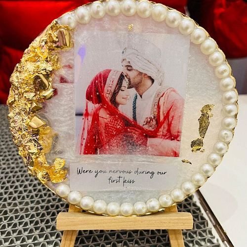 Round Epoxy Resin Handmade Photo Frame
