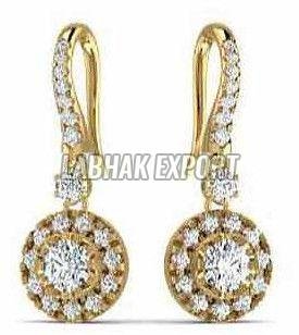 Classic Diamond Gold Drop Earring