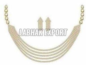 Luxury Gold Diamond Necklace Set