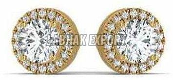 Round Diamond Stud Earring