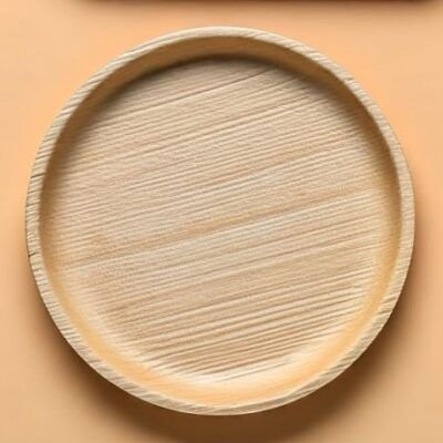 1 Compartment Round Shallow Areca Leaf Plate