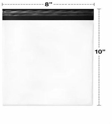 8X10 Plain Tamper Proof Courier Bags