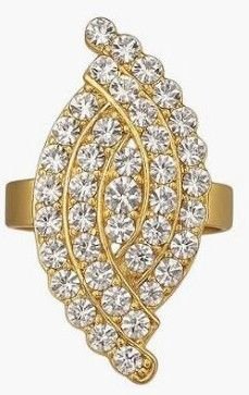 Accessher Gold Plated Contemporary Style Ring