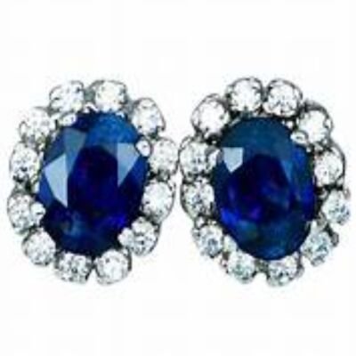 Blue Sapphire Stud Earrings