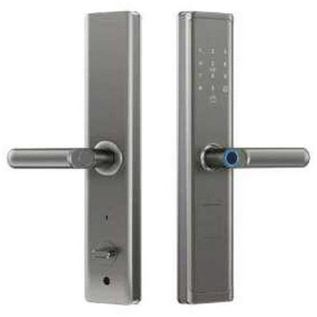 Digital Door Lock Grey Fingerprint RFID Password Smart Lock