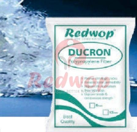Durcon White Polypropylene Fibers
