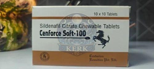 Cenforce Soft 100mg Sildenafil Citrate Chewable Tablets