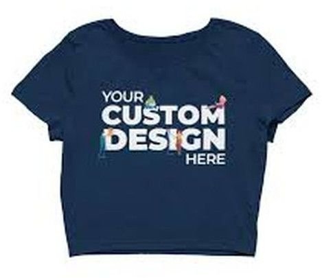 Ladies Custom Print Regular 240 GSM Crop Top