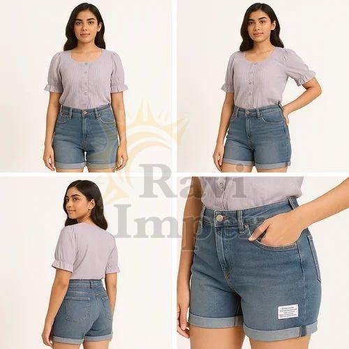 Ladies Denim Short Pant