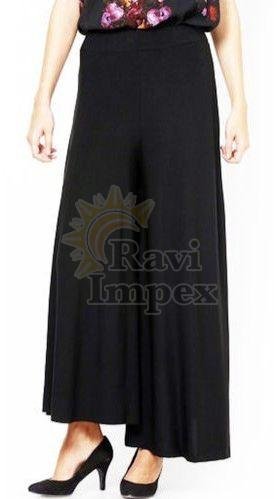 Solid Black Ladies Palazzo