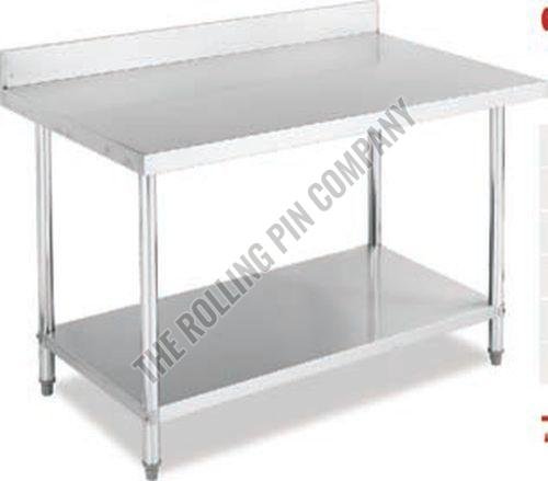Commercial Stainless Steel Kitchen Work Table with Back