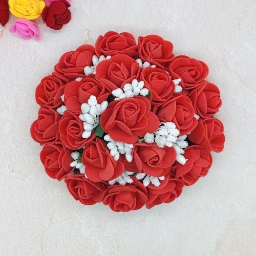 Artificial Foam Flower Hair Bun