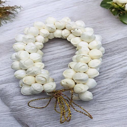 Artificial White Mogra Flower Hair Gajra