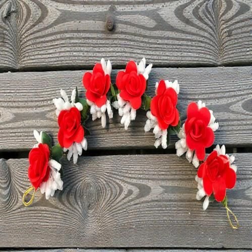 Multicolor Artificial Fabric Flower Hair Gajra