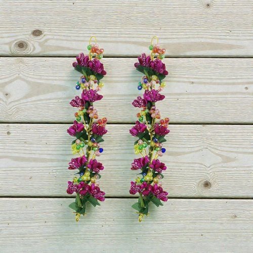 Multicolor Artificial Flower Hair Gajra