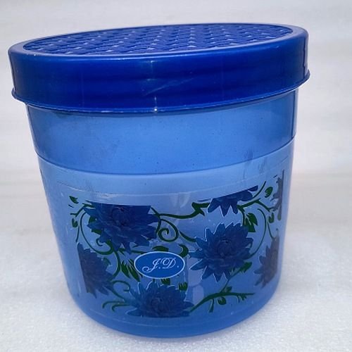 1 Litre Blue Plastic Round Container