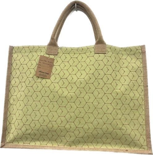 Green Laminated Cotton Canvas Bag