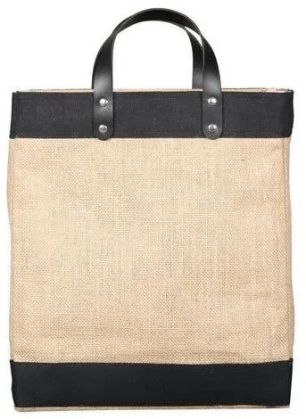 Rexine Jute Shopping Bag
