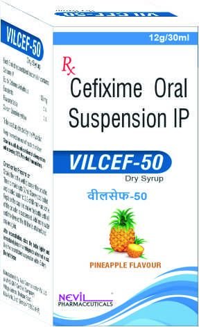 Vilcef-50 Cefixime Oral Suspension IP Dry Syrup