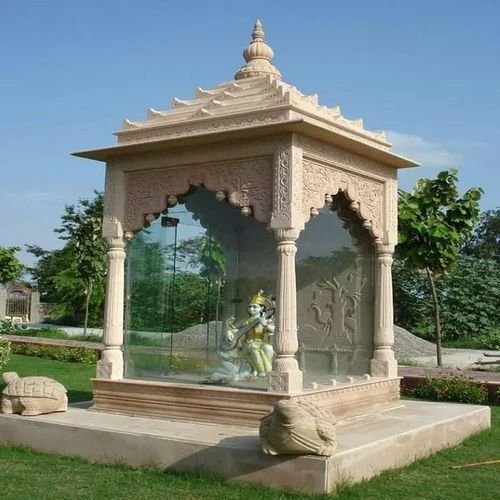 Outdoor Lord Sarswati Sandstone Temple