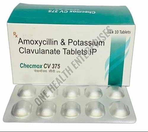 375mg Checmox CV Amoxycillin Potassium Clavulanate Tablet
