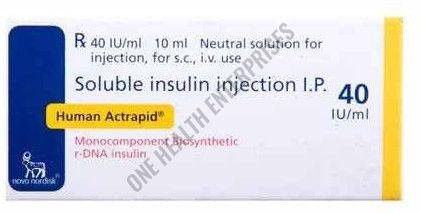 40IU Human Actrapid Soluble Insulin Injection