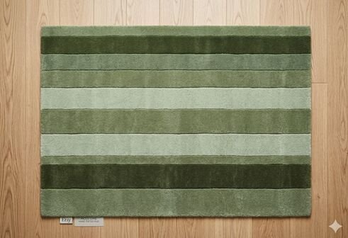 Striped Hand Tufted Wool Living Room Rug