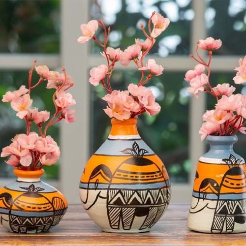 Clay Flower Vase