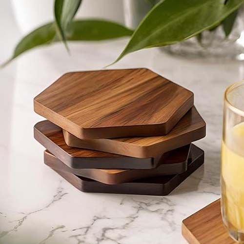 Wooden Coaster Set